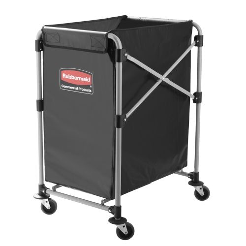 Rubbermaid 4 Bushel Collapsible X Cart, Single Stream, Black